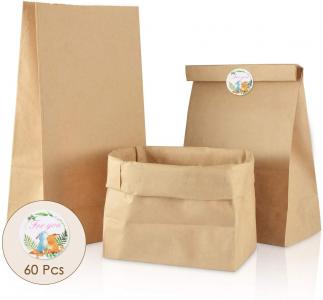 Gimars 50 pieces brown paper bags